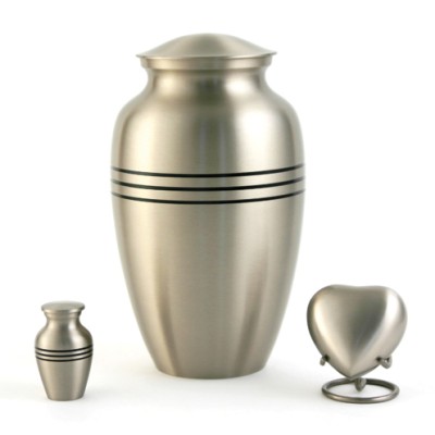 Classic Pewter Metal Urn