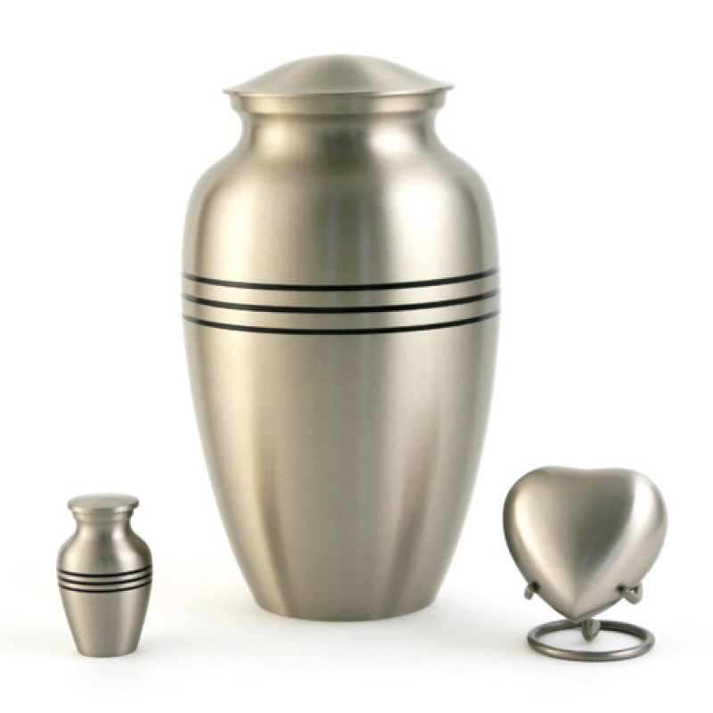 Classic Pewter Metal Urn