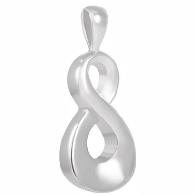 Infinity Pendant Stainless Steel - Black