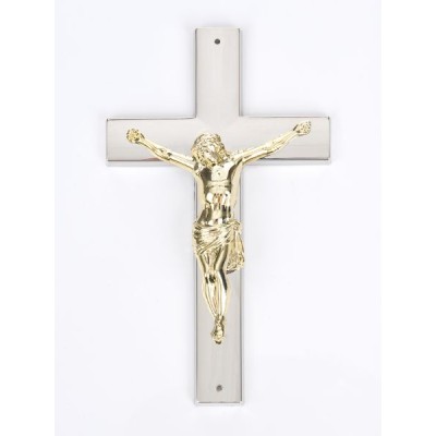 Nickel Crucifix with gold figure