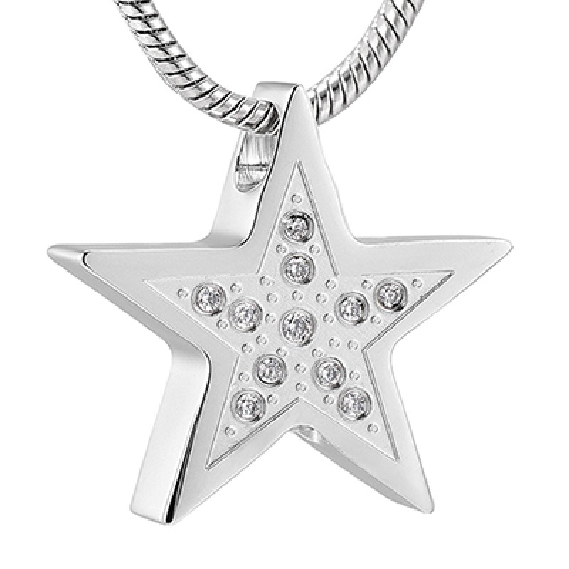 Star Stainless Steel Pendant - Silver