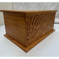 Carved Wooden Urn