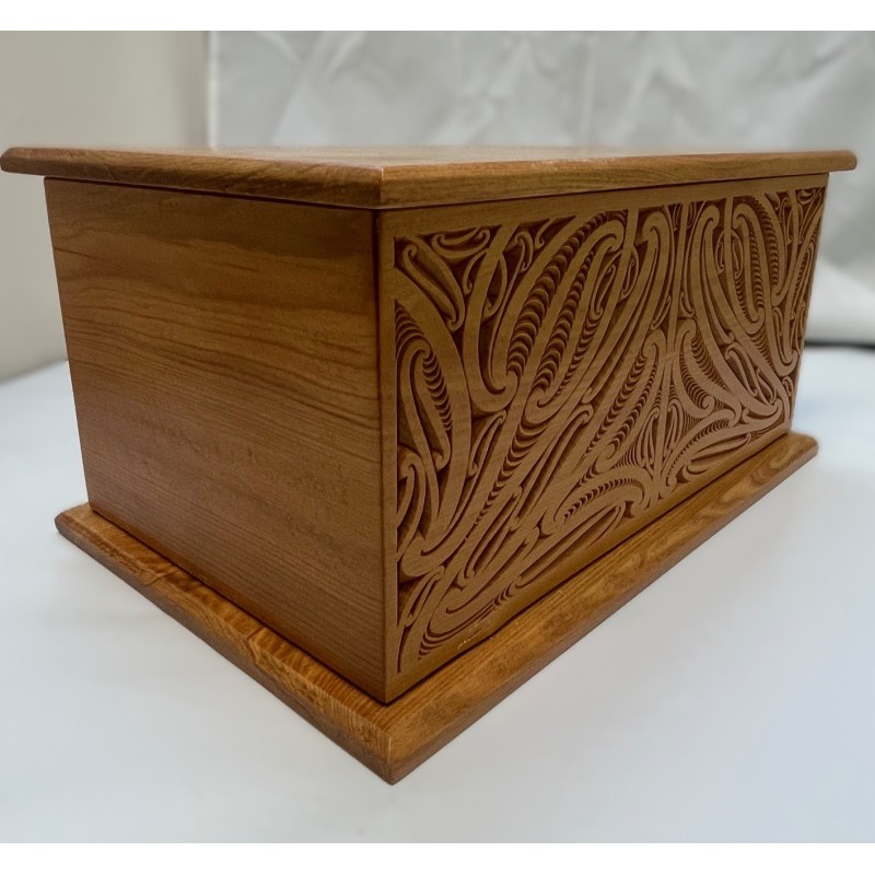 Carved Wooden Urn