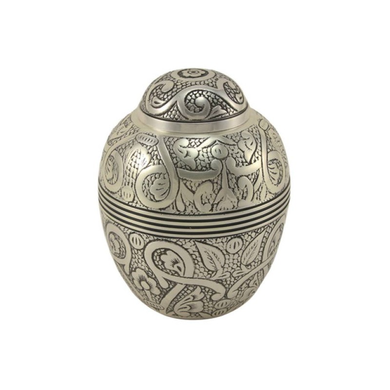 Silver Embossed child urn