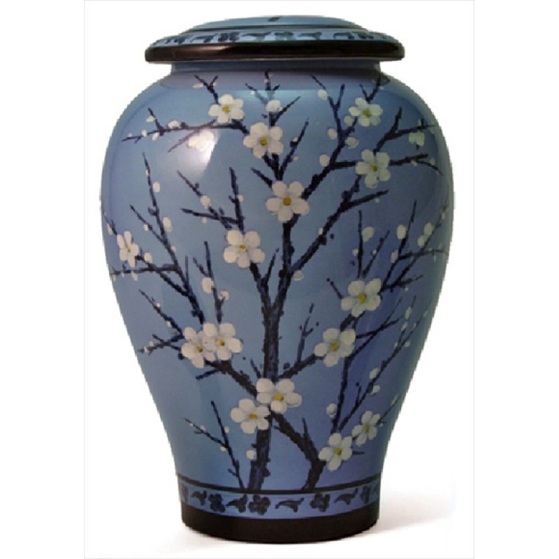 Plum Blossom Ceramic Urn 