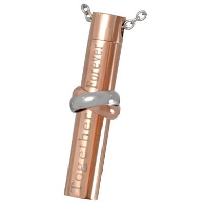 Together Forever Titanium Cylinder Pendant