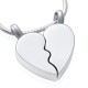 Broken Heart Stainless Steel Pendant