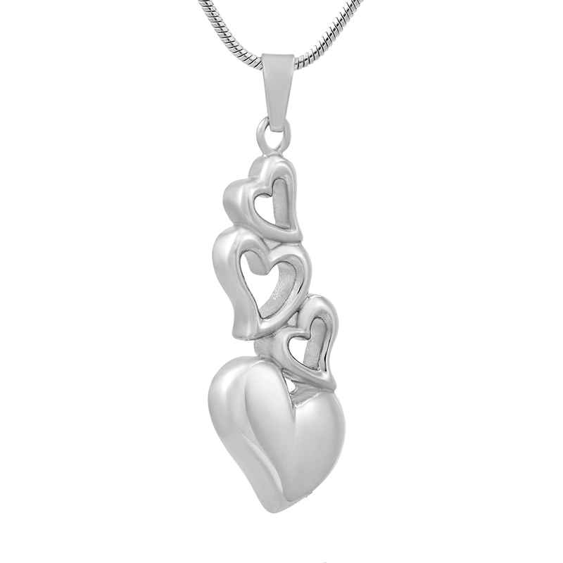 Falling Heart Stainless Steel Pendant