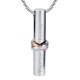 Together Forever Stainless Steel Cylinder Pendant