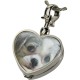 Victorian Glass Heart Locket Pendant