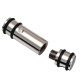 Striped Cylinder Pendant with Crystal