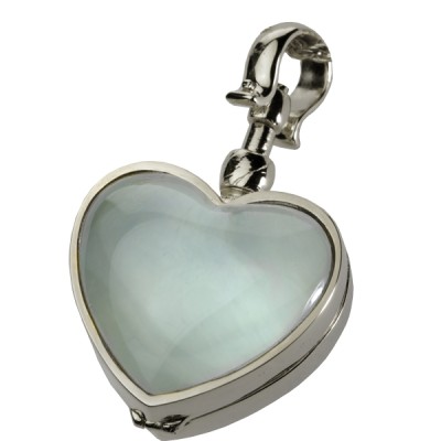 Victorian Glass Heart Locket Pendant