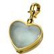 Victorian Glass Heart Locket Pendant