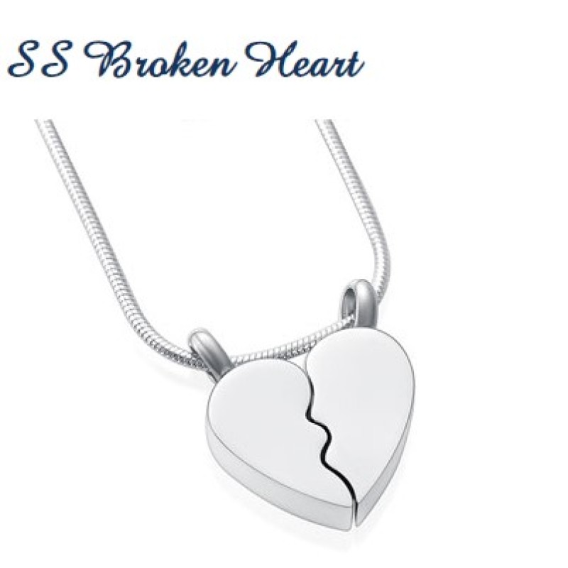 Broken Heart Stainless Steel Pendant