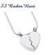 Broken Heart Stainless Steel Pendant