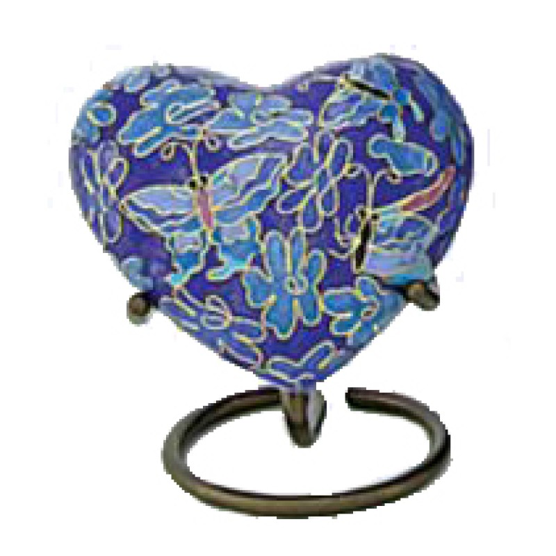 Cloisonne Butterfly Heart
