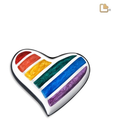 Rainbow Heart Keepsake Urn