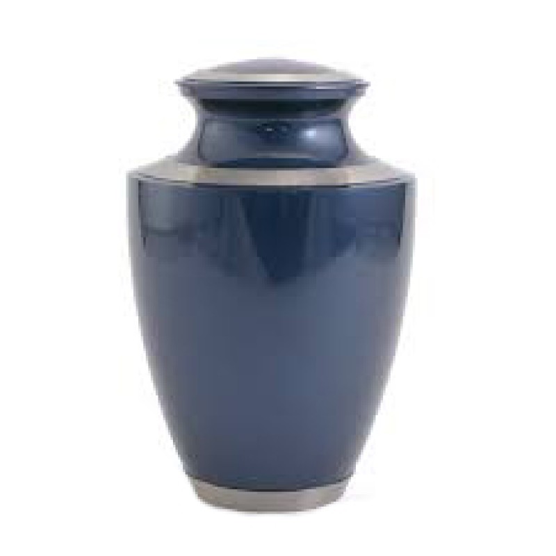 Trinity Moonlight Blue Metal Urn