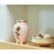 Aria Rose Metal Urn, Pink