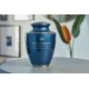 Trinity Moonlight Blue Metal Urn